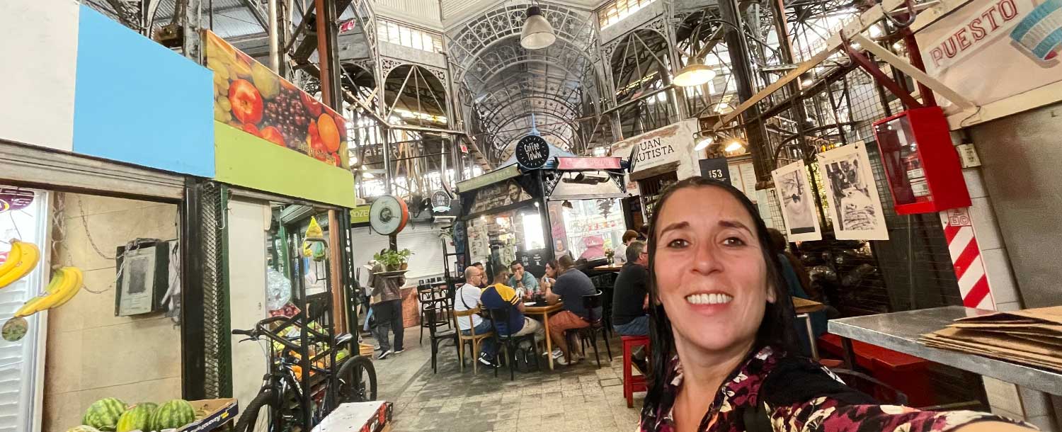 Selfie en Mercado de San Telmo