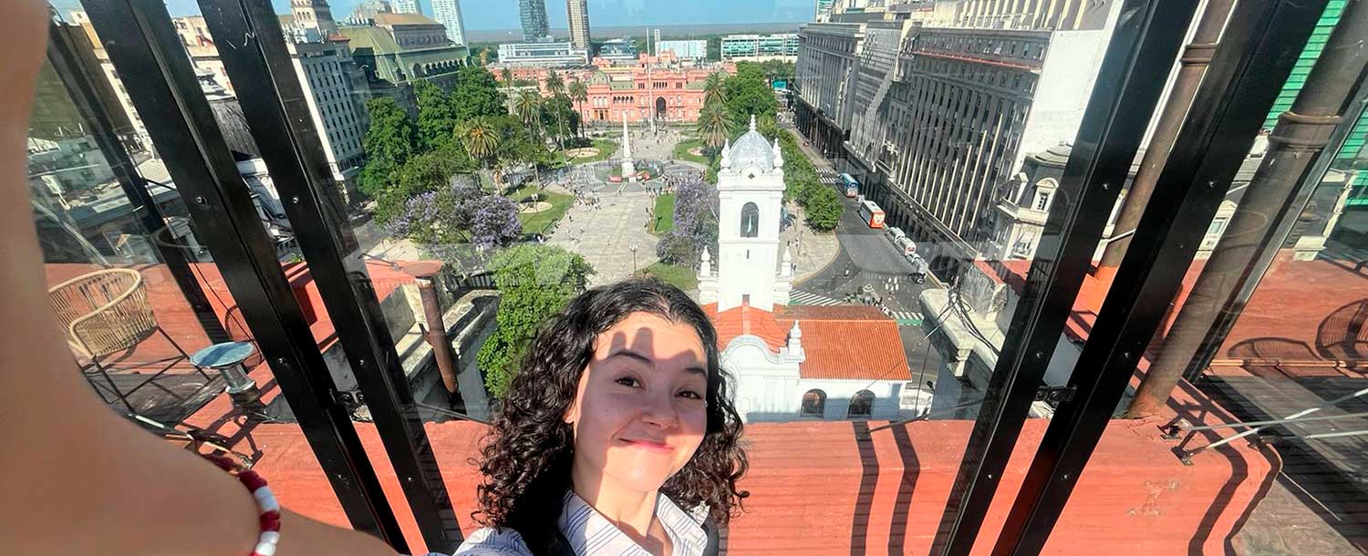 Selfie en Rooftop Plaza de Mayo